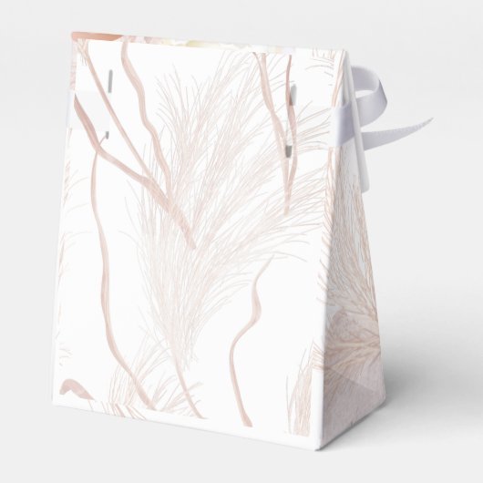 Pampagras Terracotta Botanische Bruidsdiner Bedankdoosjes (Achterkant)