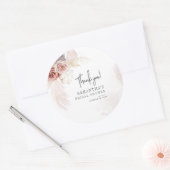 Pampagras Terracotta Bruidsdiner Ronde Sticker (Envelop)