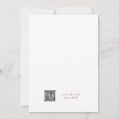 Pampagras Terracotta Bruidsdouche QR Code Kaart (Achterkant)