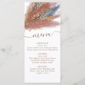 pampagras | Terracotta Paprika Blauwe Wildflower Menu (Voorkant)