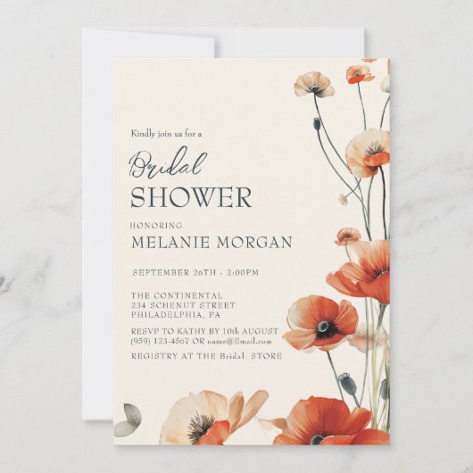 Pampas Autumn Beige Vrijgezellenfeest Kaart (Voorkant)