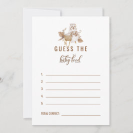 Pampas Baby shower raadt Baby antwoord II Kaart