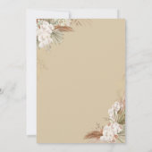 Pampas bloemen, afstudeerhoed, afstuderen kaart (Achterkant)