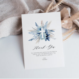 Pampas bloemendoop bedankje kaart