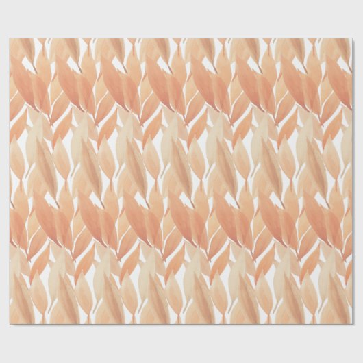 Pampas Blush Foliage Waterverf Pastel Tones Cadeaupapier (Vlak)