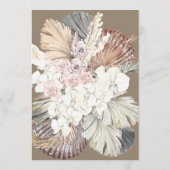 Pampas Boho Beach Shell Baby shower Invitation Kaart (Achterkant)