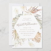 Pampas Boho Desert Wedding Vrijgezellenfeest Kaart (Voorkant)