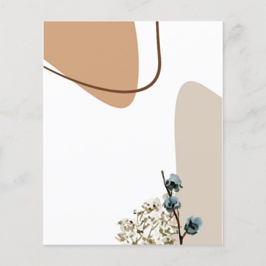 Pampas Boho Grass Gender Reopenbaart de uitnodigin (Achterkant)