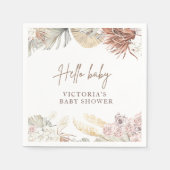 Pampas Boho Stijlvolle Baby showers cocktail Servet (Voorkant)