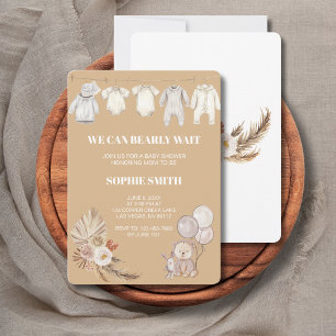 Pampas Boho We kunnen nauwelijks wachten Baby show Kaart