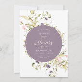 Pampas Boho Wildflower Botanisch Hallo Baby shower Kaart (Voorkant)