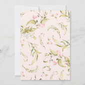 Pampas Boho Wildflower Botanisch Hallo Baby shower Kaart (Achterkant)