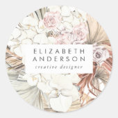 Pampas business ronde sticker (Voorkant)