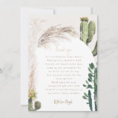 Pampas Cactus Baby shower Dank u Bedankkaart (Voorkant)