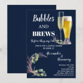 Pampas en Eucalyptus Bubble & Brews Couples Kaart (Voorkant / Achterkant)