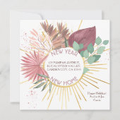 Pampas en Eucalyptus krans vakantie verhuizen Aankondiging (Voorkant)