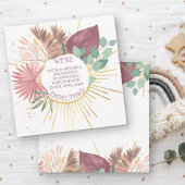 Pampas en Eucalyptus Neutrale Boho Zwangerschap Aankondiging