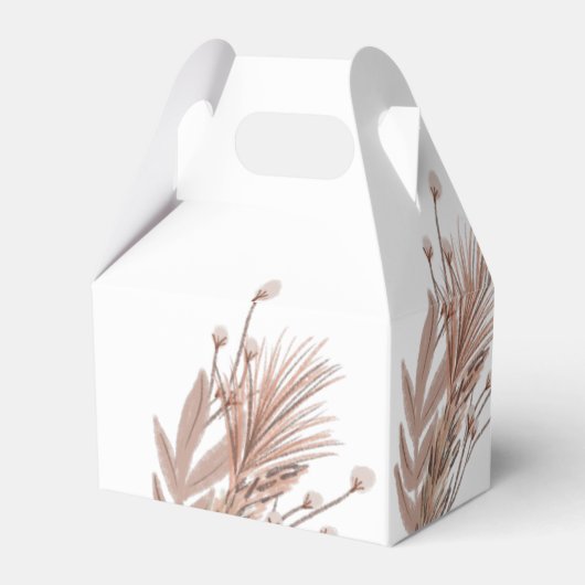 Pampas en katoenachtig Plant botanisch huwelijk Bedankdoosjes (Achterkant)