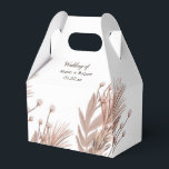 Pampas en katoenachtig Plant botanisch huwelijk Bedankdoosjes<br><div class="desc">Vierbox voor bruiloft - Snoep voor gasten/flesjes met pampas</div>