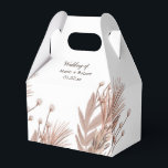 Pampas- en katoenplanten botanische bruiloft bedankdoosjes<br><div class="desc">Favor doos voor bruiloft- gast snoep/cadeaus botanische pampas bloemen</div>