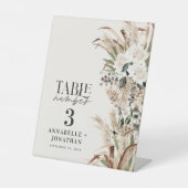 Pampas eucalyptus elegant bruiloft reclamebord met voetstuk (Voorkant)