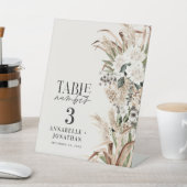 Pampas eucalyptus elegant bruiloft reclamebord met voetstuk (Insitu)