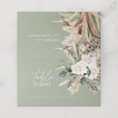 Pampas eucalyptus sage green modern rustige bruilo plaatskaartje (Buitenkant ongevouwen)