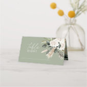 Pampas eucalyptus sage green modern rustige bruilo plaatskaartje (Voorkant)