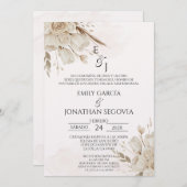 Pampas floral bouquet Spanish wedding  Kaart (Voorkant / Achterkant)