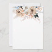 pampas floral cross first holy communie kaart (Achterkant)