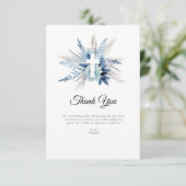 Pampas Floral Eerste Communie Dankjewel Kaart (Staand voorkant)