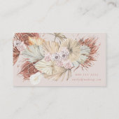 Pampas Florist Terracotta Coral Desert Premium Visitekaartje (Achterkant)