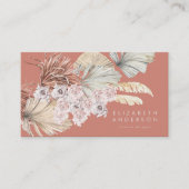 Pampas Florist Terracotta Coral Desert Premium Visitekaartje (Voorkant)