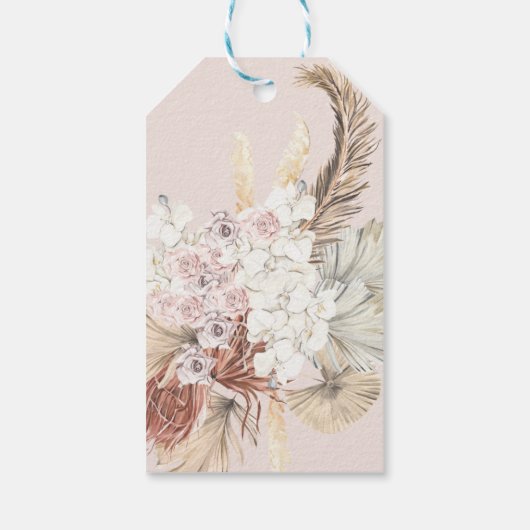 Pampas gedroogd gras - Labels voor het huwelijk Cadeaulabel (Achterkant)