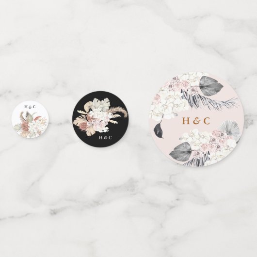 Pampas gedroogd grasbloesem confetti (Voorkanten)