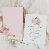 Pampas Gedroogde Bloemenpompoen Baby shower Kaart