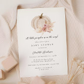 Pampas Gedroogde Bloemenpompoen Baby shower Kaart