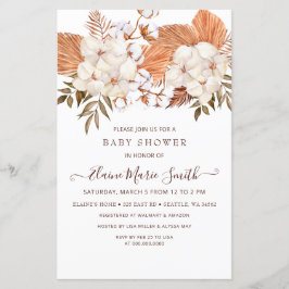 Pampas Genderneutraal Baby shower Uitnodigen