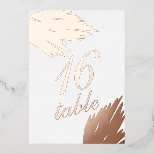 Pampas Gold-geperste Folie Folie Uitnodiging (Voorkant)