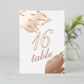 Pampas Gold-geperste Folie Folie Uitnodiging (Staand Voorkant)