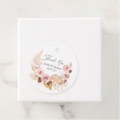 Pampas graboho floral waterverf bruiloft bedankjes labels (In situ)