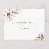 pampas graho boho bridesmaid - voorstel briefkaart (Achterkant)