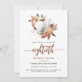 Pampas gras 80e verjaardag thee party kaart (Voorkant)