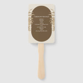 Pampas gras aardachtig bohemien bruiloft programma handwaaier (Achterkant)