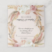 Pampas Gras Aardse Bloemen Boho Tent Plaats Kaarte Plaatskaartje (Buitenkant ongevouwen)