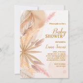 pampas gras baby douche uitnodigingen (Voorkant)