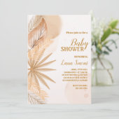 pampas gras baby douche uitnodigingen (Staand voorkant)