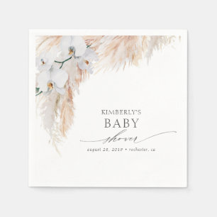 Pampas Gras Baby Shower / Bruiloft Tropisch Servet
