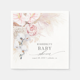 Pampas Gras Baby Shower / Bruiloft Tropisch Servet