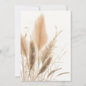 Pampas gras Baby shower Kaart (Achterkant)